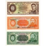Paragwaj, 1, 5, 10, 50, 100 guarani 1952, zestaw 6 banknotów