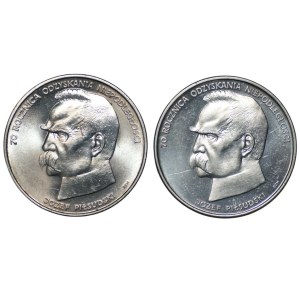 50,000 zlotys, 1988, Józef Piłsudski, set of 2