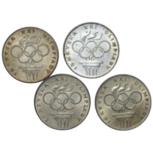 200 złotych 1976, XXI Letnie Igrzyska Olimpijskie, zestaw 4 sztuk