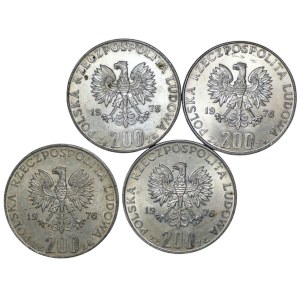 200 złotych 1976, XXI Letnie Igrzyska Olimpijskie, zestaw 4 sztuk