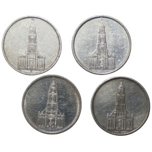 Germany, 5 marks, 1935, set of 4