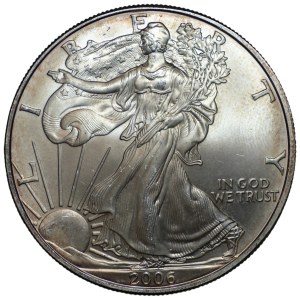 USA, 1 dolar 2006, americký stříbrný orel, 1 unce