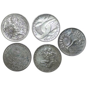 Niemcy, 10 marek 1972, 1987, zestaw 5 sztuk