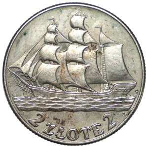 2 zlote, 1936, Sailing Ship
