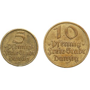 WMG, 5 and 10 pfennigs, 1932, set of 2 coins