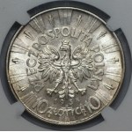 10 zlotych, 1938, Józef Piłsudski, NGC MS 62