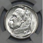 2 zlotys de 1934, Józef Piłsudski, NGC AU 55