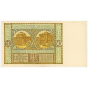 50 złotych, 1929, EB series, low serial number 0001742