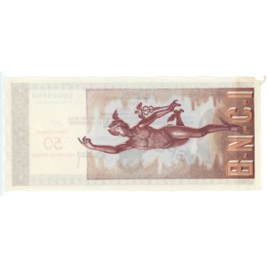 France, Travel Cheque 50 francs, No 0000000, SPECIMEN