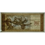 France, Travel Cheque 200 francs, No 0000000, SPECIMEN