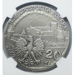 20 zlotych 2002, Malbork Castle, NGC MS 70 ANTIQUED