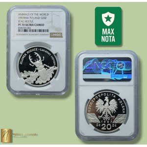 20 Zlato 1997, jeleň roháč, NGC PF 70 ULTRA CAMEO