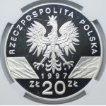 20 Zlato 1997, jeleň roháč, NGC PF 70 ULTRA CAMEO