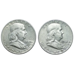 USA, 1/2 dolara (1960-1961), zestaw 2 sztuk