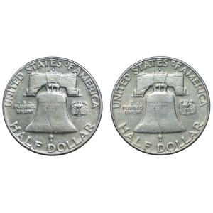 USA, 1/2 dolara (1960-1961), zestaw 2 sztuk