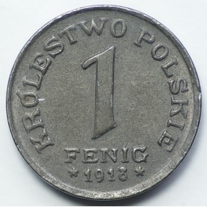 Kingdom of Poland, 1 fenig 1918