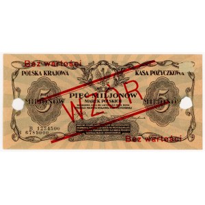 5,000,000 marks 1923, series B, MODEL