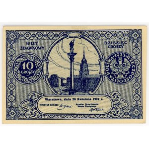 10 pennies 1924, Pass Ticket