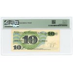 10 zlotych 1982, M series, PMG 63, autograph of the bill designer