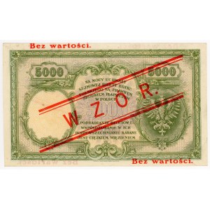 5,000 zloty 1919, series S.A., MODEL.