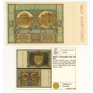 50 zloty 1925, Series A, MODEL, LUCOW Collection, Rare