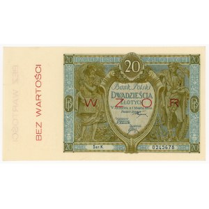 20 złotych 1926, seria K, WZÓR, BARDZO RZADKIE