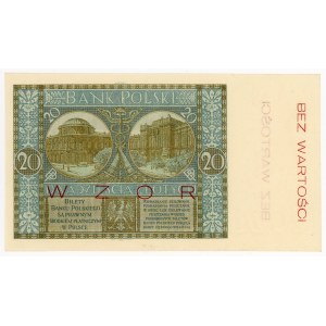 20 złotych 1926, seria K, WZÓR, BARDZO RZADKIE