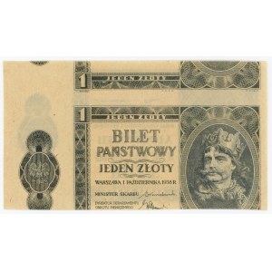 1 zl. 1938, zkušební tisk, startovací papír