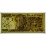 500 zlotych 1974, series K 0000000, MODEL No 1249*.