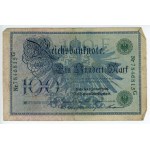Nemecko, sada 5 bankoviek, 100 mariek 1908, zelené číslovanie