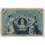 Nemecko, sada 5 bankoviek, 100 mariek 1908, zelené číslovanie