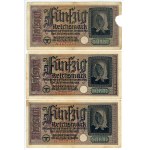 Germany, set of 6 banknotes, 50 marks (1940-1945)
