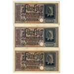 Germany, set of 6 banknotes, 50 marks (1940-1945)