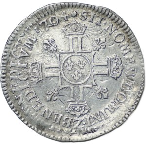 Francúzsko, 1/2 ecu 1704