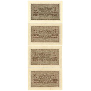Germany, set of 4 banknotes, 1 mark (1940-1945)