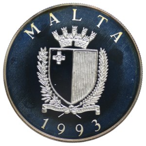 Malta, 5 Liri / 10 Ecu 1993