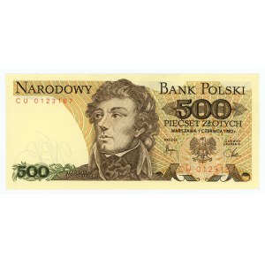 500 zlotych 1982, CU series