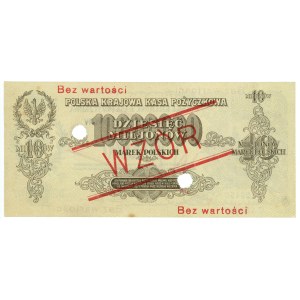 10,000,000 marks 1923, series C 123456/789000, MODEL No value.