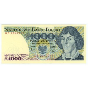 1,000 zloty 1982, series GB