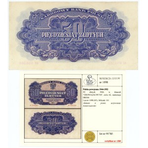 50 złotych 1944, obowiązkowym, seria AE, Kolekcja Lucow