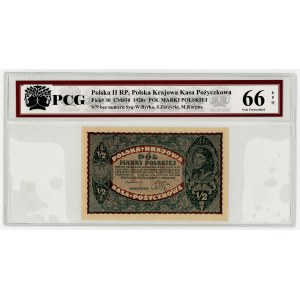 1/2 mark, 1920, PCG 66 EPQ