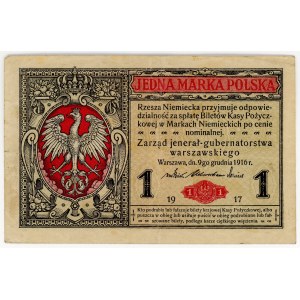 1 mark polonais de 1916, série A, numéro 7768843 « général »