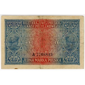 1 mark polonais de 1916, série A, numéro 7768843 « général »
