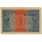 1 Polish mark, 1916, Series B, No. 9987971, General, RARE variant