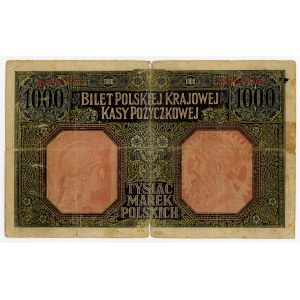 1,000 Polish marks, 1916, Series A, No. 059576, General