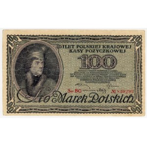100 Polish marks, 1919, BG Series