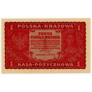 1 poľská marka z roku 1919, 1. séria BE