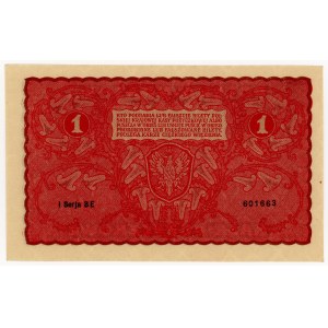 1 poľská marka z roku 1919, 1. séria BE