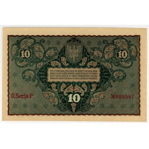10 timbres polonais de 1919, 2e série P