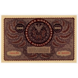 1,000 Polish marks, 1919, Series I BA